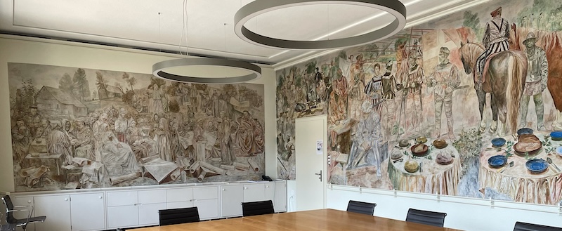 Beeindruckende Fresken im «Bodmersaal» (Fotos: Adrian Michael)