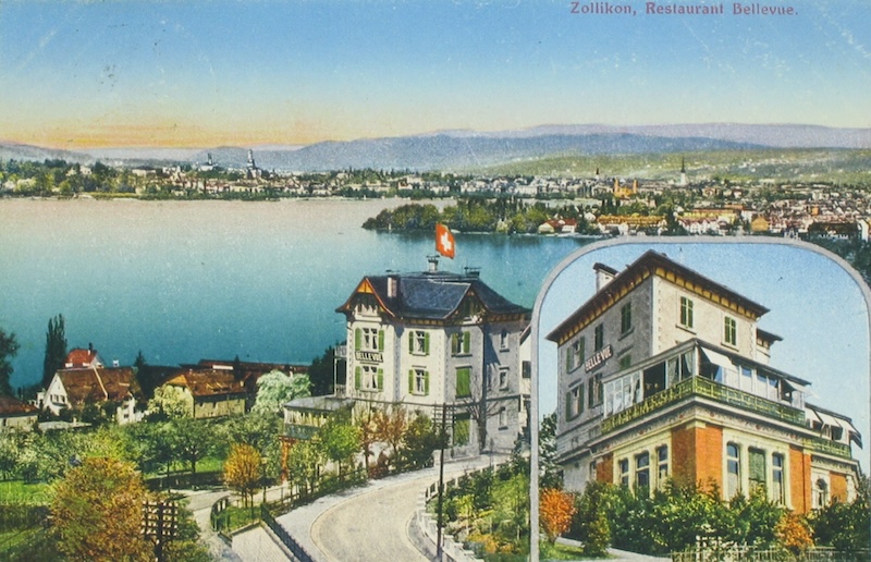 Was für eine Lage! Die «Weinburg» beim Dufourplatz kurz nach 1900