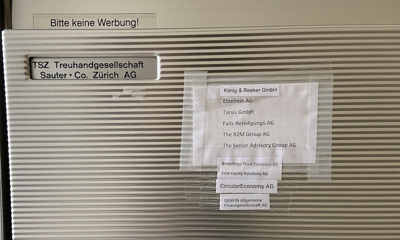 Sauters Treuhand-Briefkasten in Zürich: ohne IIB Immobilien AG