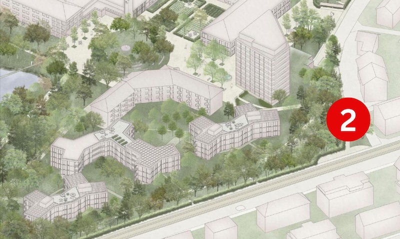 Der neue «Baumgartenweg» zwischen Neubauten und Forchstrasse