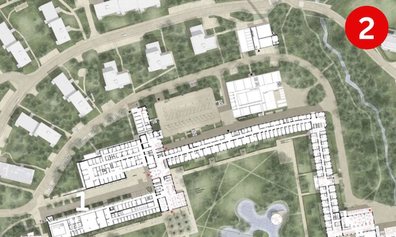 Der «Trampel- und Erlebnispfad» Wilhofweg rechts im Bild