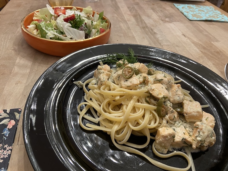 Pasta mit Lachs-Sauce (Foto: ZN)