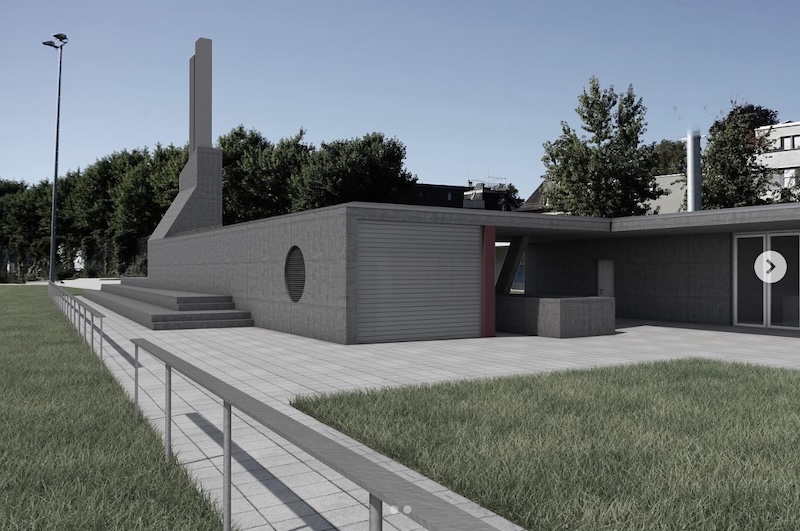 So soll der oberirdische Teil der Fernwärmezentrale dereinst aussehen (Abb. Jeuch Architekten)